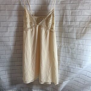 Private Luxuries Cream‎ Lace Bodice Chemise Sz XL